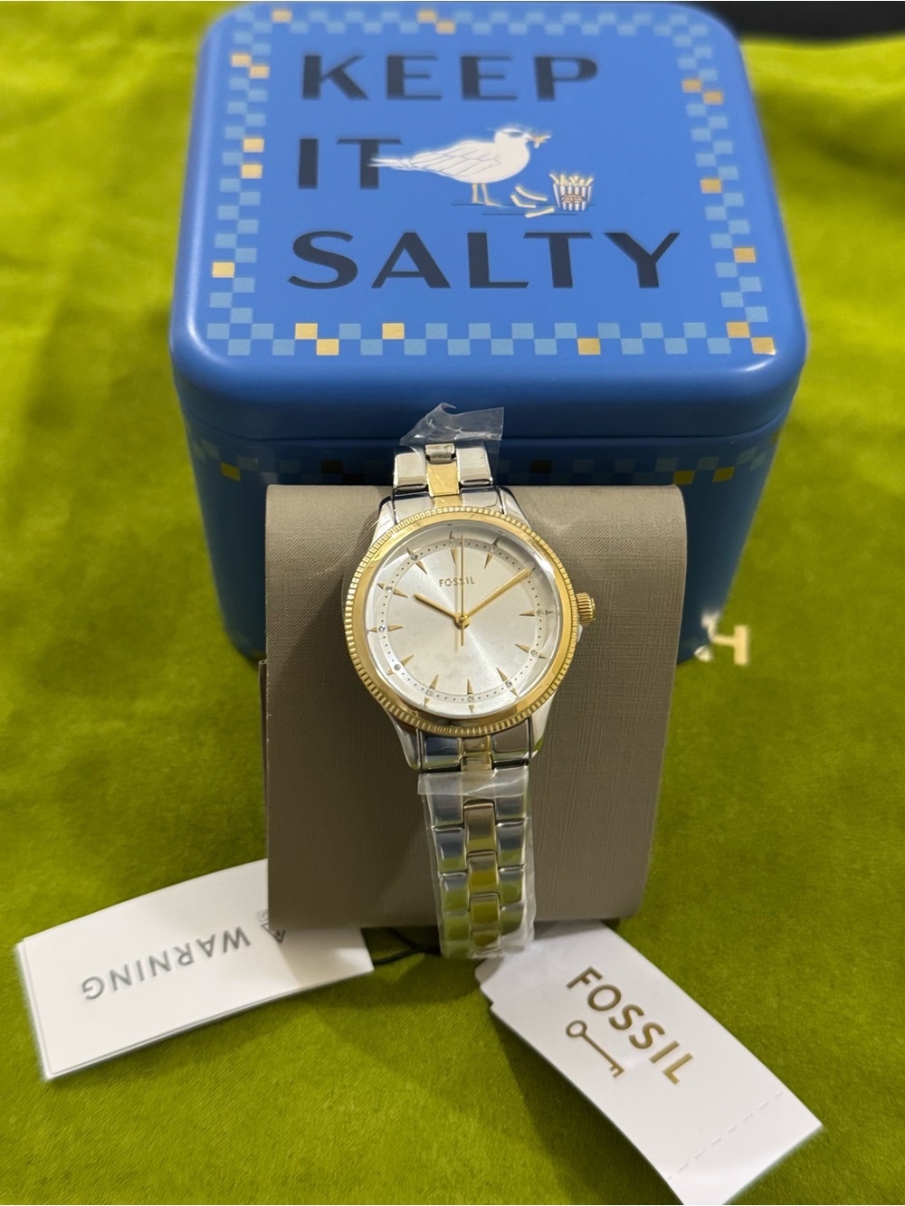 Fossil Two-Tone Silver and Gold Ladies' Bracelet Watch